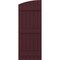 Ekena Millwork Americraft 6-Board (3 Batten) Wood Joined Board-n-Batten Shutters w/Ellipt Top, ARW401BE621X77WRH, PR ARW401BE621X77WRH - alternate 3